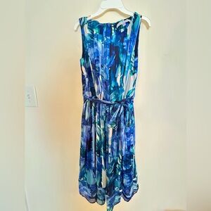 Luxe by Carmen Marc Valvo Blue Green Dress